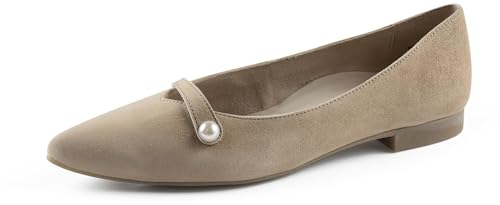 Paul Green Damen, Frauen Klassische Ballerinas,Slip-ons,klassisch elegant,Ballerinen,Pumps,Halbschuhe,Sommerschuhe,Slipper,Beige (JA),41 EU / 7.5 UK