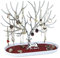MORE&LESS Plating antlers Jewelry Display Stand,Tree Tower Rack Hanging Organizer for Ring Earrings Necklace Bracelet