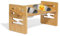 WEGOWOOD® Raised Angled Pet Stand Feeder | Raised Tilted Stand With Bowls | | Raised Feeder for Dogs and Cats | Elevated Feeder | Adjustable Stainless-Steel Bowls with Bamboo Stand