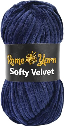 Softy Velvet | Filato #5 Bulky | Filato grosso | Filato velluto | Filato di ciniglia | Filato Velvet Lux | Filato morbido | Filato spesso | Filato per uncinetto | Filato per lavorare a maglia (917 blu