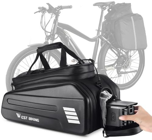 CHIMONA Hard Shell Bike Pannier - 30L Rear Rack Bag, Multifunctional Large Trunk for Accessories