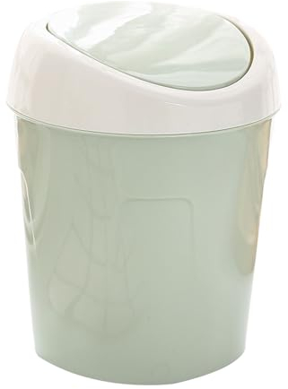 Mini Desktop Trash Can with Swing Lid, Mini Wastebasket Trash Can, Removable Small Garbage Can, Tiny Plastic Trash Bin, Tiny Desktop Waste Garbage Bin for Home, Office, Kitchen