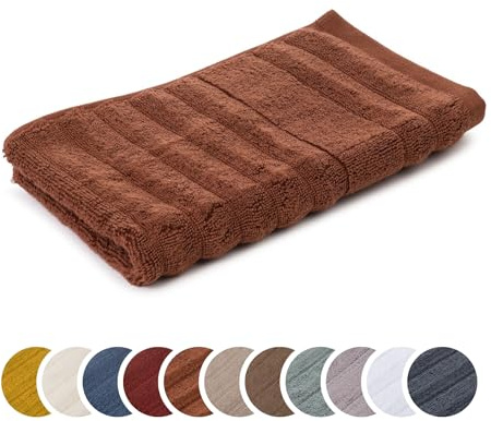 liebling Gästetuch Luxus Bio Baumwolle, Serie Marseille, 770 gr. / m², 30 x 50 cm, Ökotex, 60 Grad, saugstark, schnelltrocknend, Farbe: braun