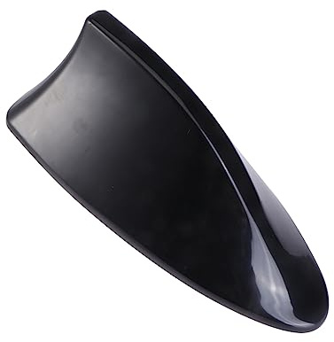 Angoily Antenne Requin Toit Voiture Abs Étanche Antenne Radio Am FM Décorative Accessoire Auto Adhésif sans Perçage Noir
