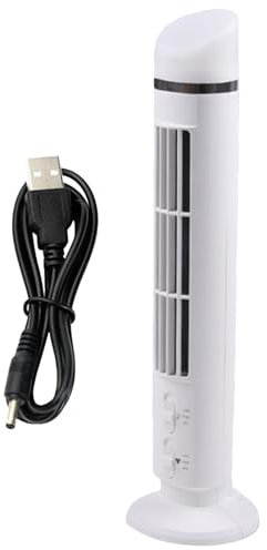 Ventilador de escritorio de pie, ventilador de torre para escritorio | Ventiladores de torre de mesa LED con refrigeración por USB - Ventilador de verano de 2 velocidades con luz nocturna