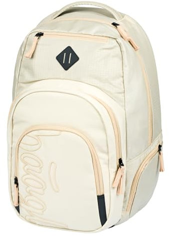 Baagl Ergonomischer Großer Rucksack mit Kühlfach für Damen Herren Teenager mit Laptopfach, Backpack für Studenten, Daypack für Schule, 35 l (Beige)