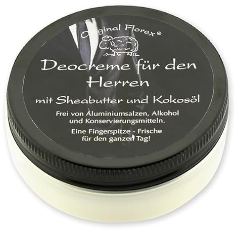 Florex Deocreme - Deocreme 40ml Für den Herren - mit Sheabutter und Kokosöl, 40 ml