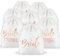 Weewooday 8 Stück Braut Rucksäcke mit Kordelzug Inklusiv 1 Rose Bronzierung Bride Beutel und 7 Bride Tribe Beutel Turnbeutel aus Segeltuch Brautparty Geschenke für Junggesellenabschied Hochzeit