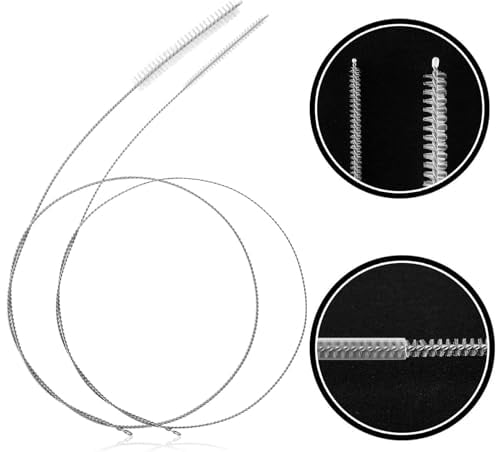 Catelves Schlauchbürste 100cm, 2 Stück Flexible Reinigungsbürste, Pfeifenreiniger Lang, Abflussbürste, Rohrbürste, Rohrreinigungsbürste, Multifunktionale Reinigungsbürste, für mit Trinkschlauch(Weiß)