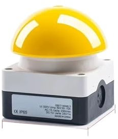 KOSBO 1Pc Hand Klatschen Fuß Schalter Antwort Taste Schalter 1ON1NC/2ON/2NC Selbst Reset Notfall Stoppen Selbst-locking IP65 Wasserdicht(Color:Self Reset YELLOW,Size:1 PC_3NO)