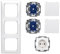 Busch-Jaeger Balance SI Set: 20 EUC-914 Steckdose + 2x 2000/6 US Wippschalter-Einsatz + 2x 2506-914 Wippe + 1723-914 3-fach Rahmen Alpinweiß