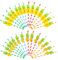 Cocktail Pailles, 50 Pièces Pailles en Papier Flamant, Pailles de Fête Tropicales Hawaïennes Drôles, Papier Pailles à Boire pour Décoration de Boisson de Fête Plage été Tropical (Ananas)