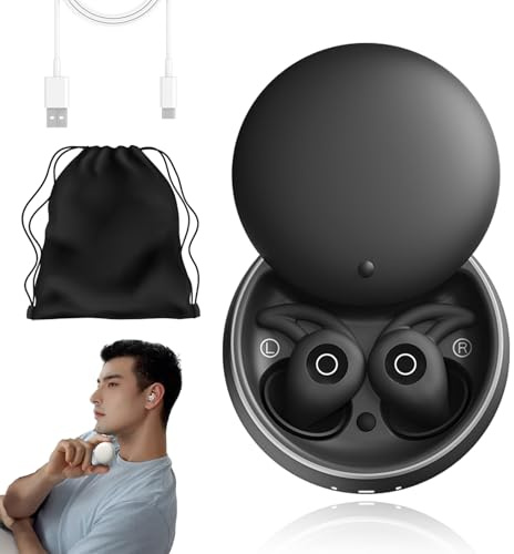 Novonell Snooze Pods Pro, Schlafkopfhörer Schlafkopfhörer Bluetooth mit Anc, Anti-Schnarch-Kopfhörer für Seitenschläfer (Schwarz)