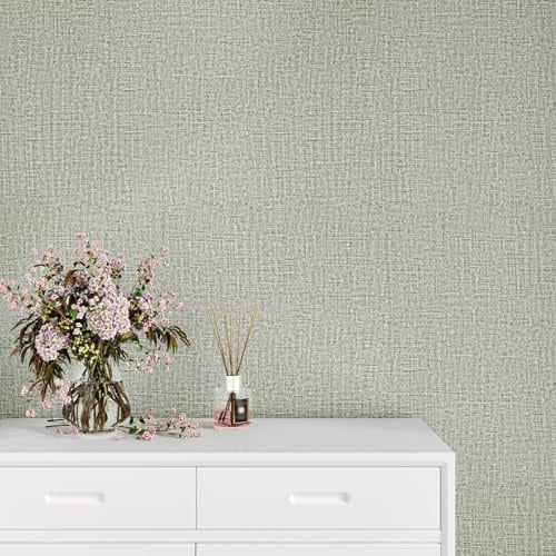 Skyblur Raufasertapete Leinen Tapete Grau Wand Tapeten Selbst Klebend Schlafzimmer Tapeten Klebefolie für Schrank Strukturtapete 45 X 300cm Abwaschbare Tapete Wohnzimmer Vinyltapete