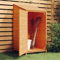 Emmtore Geräteschuppen Gartenhaus Schuppen Gerätehaus Lagerschuppen Satteldach Gartenschrank Pultdach Garten Massivholz Tanne,Braun,55 x 52 x 112 cm