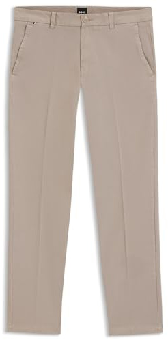 BOSS Herren H-Kaiton1 Slim-Fit Hose aus elastischer Baumwoll-Gabardine