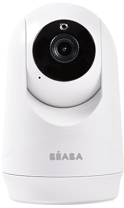 BÉABA, Zusatzkamera Babyphone Zen Plus 2, 360°-Schwenkkamera, Nachtsicht, Gegensprechfunktion, Thermometer, 8 Schlaflieder, bis zu 4 Kameras koppelbar, kompatibel mit Zen Connect App, Weiß