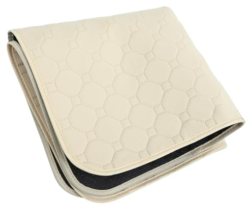 Warmhm Sitzkissen aus Polyesterfasern Waschbares Stuhlkissen mit Rutschfester Unterseite Multifunktionaler Sitzschutz für Sofa und Auto Beige