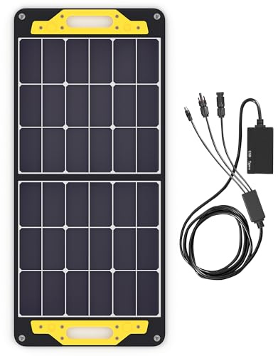 PULSAR Solar Panel 100W, Solarpanel Faltbar mit USB-A QC3.0 24W und USB-C PD bis 45W, Solarmodul für Tragbare Powerstation Photovoltaik Modul Solaranlage für Camping Balkon Wohnwagen