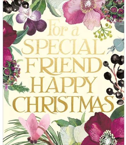 Emma Bridgewater Christmas Card Special Friend Floral - Luxury Festive Xmas Card
