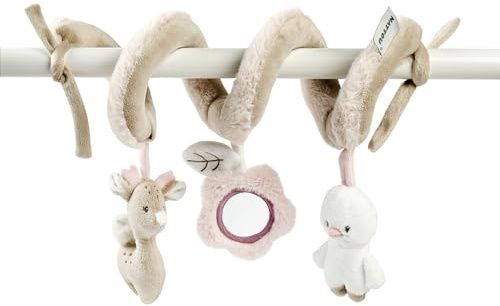 Nattou Spiel-Spirale, Mit Rassel, Quietsche und weiteren Aktivitäten, 100% Polyester, FanFan, Beige