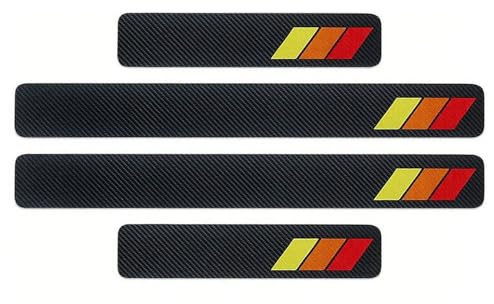 AAZENG Carbon Fiber Schwellenschutz Aufkleber für Toyota Hilux 1968-2023 2024 2025 N10-N60 N70 N80,Auto Einstiegsleisten Schutz,Anti Scratch Türschweller Schutz Leisten Auto Zubehör
