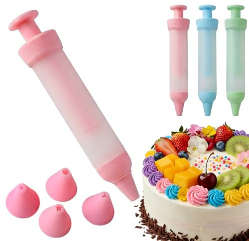 THQAE 3 Pcs Siringa per Dolci, Bolígrafo Silicona Decoración Letra Pastel Pasteles Boquilla Para Manga Pastelera Multifunción Cocinas Para Decorar Pasteles Crema Glaseado