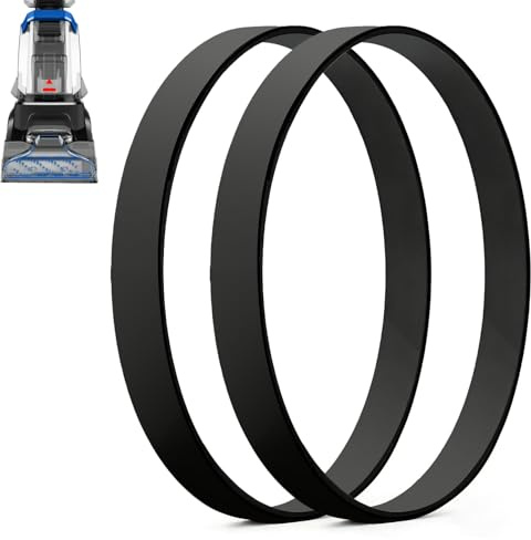 2 PCS Universal Rubber Drive Belts Replacement Compatible with Hoover Breeze Evo Bissell Powerforce Helix Vax Tesco CleanView Vacuum Cleaners Durable Vacuum Cleaner Belts, Easy to Install