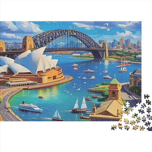 Sydney Opernhaus Hafenbrücke 1000 Teile Puzzle für Erwachsene 38x26cm/1000pcs