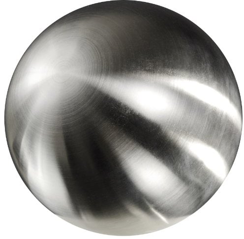 Edelstahlkugel, Hohlkugel. Farbe: gebürstet, matt, Silber. Durchmesser ca 200 mm / 20 cm.