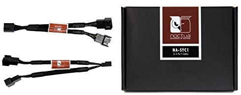 Noctua NA-SYC1, Cables con Forma de Y y 4 Pines para Ventiladores de PC (Negro)
