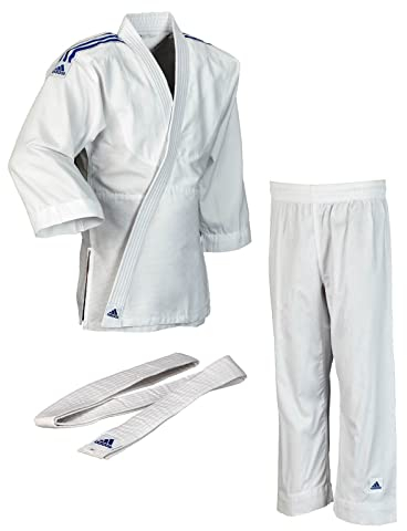 adidas Kinder Judo Anzug Evolution (inkl. Gürtel), Weiß (Brilliant white), 150/160, J250E