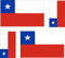 Akachafactory 4 x selbstklebend Sticker Auto Moto Koffer Laptop Flagge Chile