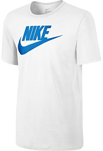 Nike Futura Icon Men's T-Shirt White/White/Photo, Mens, 696707-102-XXL, Blanc/Photo Bleu, XXL