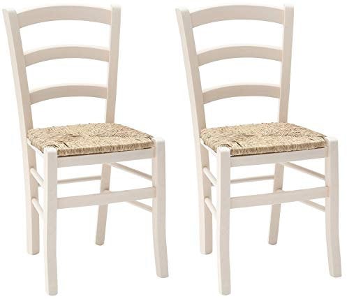 Fashion Commerce 02-fc310bi Juego de sillas, Madera, Blanco, 42 x 43 x 88 cm, 2 Unidad