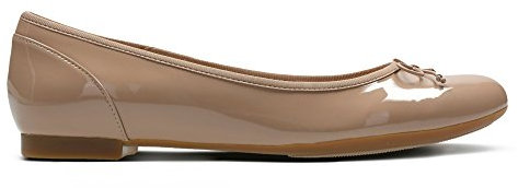 Clarks Couture Bloom Womens Ballet Pumps 3 Nude Patent