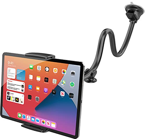 APPS2Car Tablet Car Mount for iPad Truck Holder Long Arm Extension Strong Suction Cup Windshield Mount for 7-11 Inch Tablet iPad Pro Air Mini iPhone
