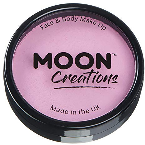 Moon Creations Maquillaje Facial y Corporal Profesional | Pintura de Color Profesional | Pintura Facial para Niños, Adultos, Disfraces, Festivales, Halloween Rosa claro 36g