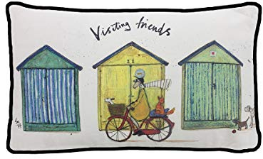 Sam Toft Kissen, rechteckig, 30 x 50 cm, 100% Baumwolle, mit Entenfedern, offizielles Lizenzprodukt