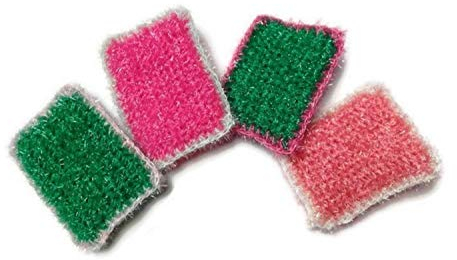 Eponge tawashi durable rectangulaire, accessoire pour la vaisselle ou le corps, lavable en machine, fait main au crochet, coloris au choix,