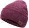 Bequemer Laden Winter Warm Beanie Mütze Thermo Wintermütze Strickmütze Rippe Gestrickt Mützen mit Fleece Gefütterte für Herren Damen, Rosenrot