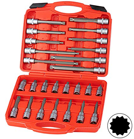 Stecknuss Satz Set Innenvielzahn lang/kurz 26-tlg. Nuss Nüsse Steckschlüssel