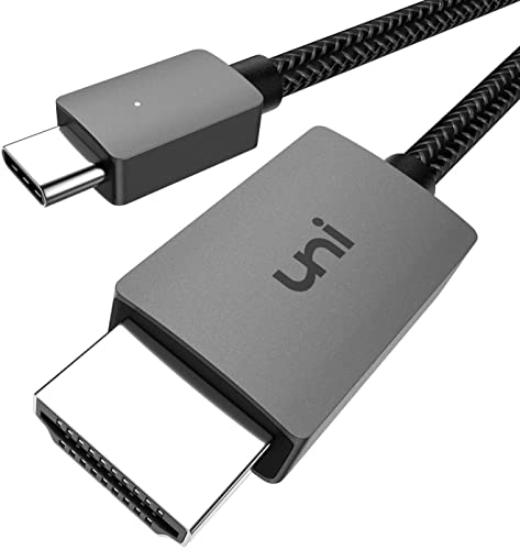 uni Cavo da USB C a HDMI 4K 3m, Cavo da USB Tipo C a HDMI, [Compatibile con Thunderbolt 3] per MacBook Pro/Air 2020, iPad Air 4, iPad Pro 2021, iMac, S21, XPS ecc.