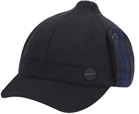 JINTN Unisex Fleece Baseball Cap mit Ear Flap Winter Ohrenschutz Mütze Trappermütze Verstellbar Schirmmütze Wintermütze Baumwolle Beanie Hat Earflap Cap für Draußen, Sport und Reisen