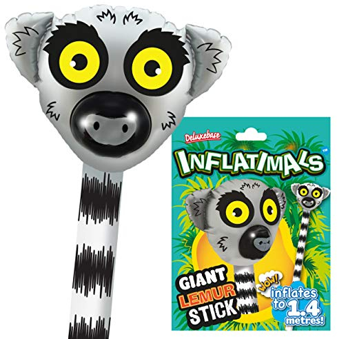 Inflatimals - Lemur von Deluxebase. Riesiges aufblasbares Meerestier Aufblasbares Spielzeug. Perfektes aufblasbares Partygeschenk oder Partydekoration für Kinder