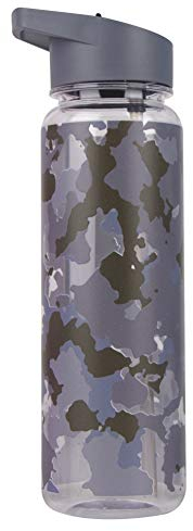 Botella Agua Deporte Transparente Botella Agua Sin Bpa NiñOs Termo Bebe Liquido para NiñOs Hogar Cocina Café Oficina Gray,720ml
