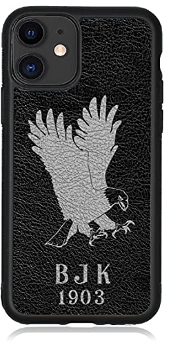 aina Kompatibel mit iPhone 11 Hülle Leder Case Schwarz BJK 1903 Lederhülle Cover Case V1