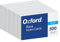 Oxford Karteikarten, 7,6 x 12,7 cm, weiß, blanko, Karteikarten für Schule und Studium, Großpackung Notizkarten, 500 Stück (5 Packungen mit je 100 Stück) (40175)