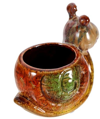 Einzigartiger Schnecken Blumentopf aus Kunstharz für Pflanzen und Blumen