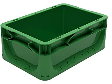 Karton EU Eurobox geschlossen Grün 30 x 20 x 12 cm Eurobehälter Transportbox Lagerbox Behälter Lagerkiste Stapelbox Lagerkasten Box Stapelbehälter Aufbewahrungsbox